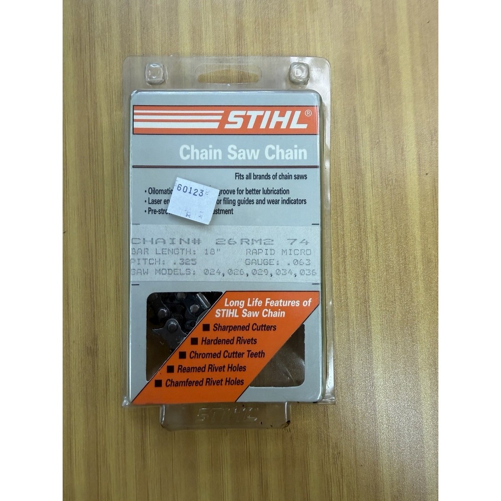 26RM2-74 STIHL NEW CHAINSAW CHAIN SAW 18 in. .325 .63 74 18 INCH BLADE